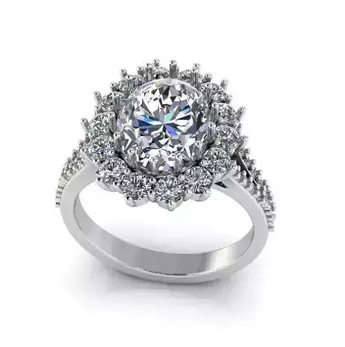 Engagement halo rings Model 3946