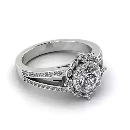 Engagement halo rings Model 3945
