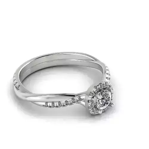Engagement halo rings Model 3941