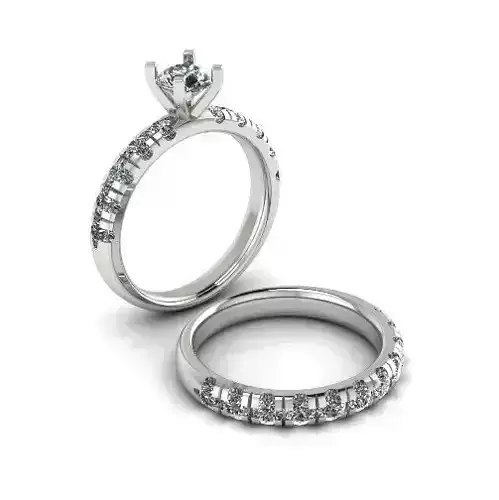 Engagement halo rings Model 3938