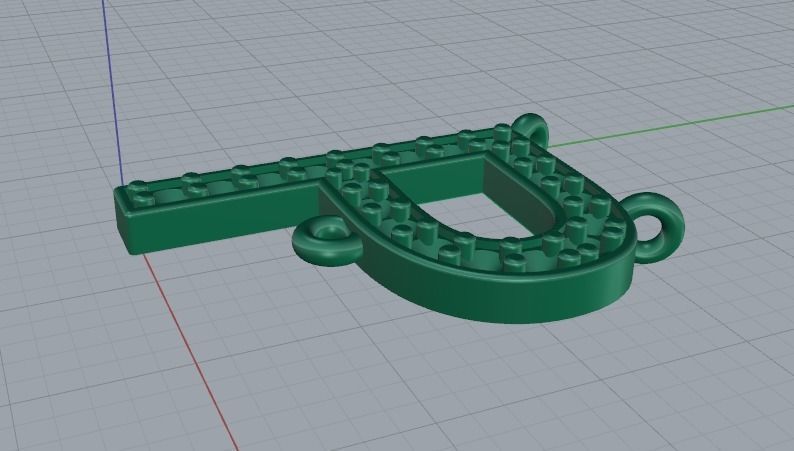 Pendant letter P Model 3928 3D print model_3