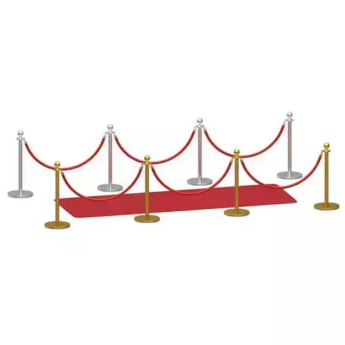 Red carpet Gold And Silver Stanchion