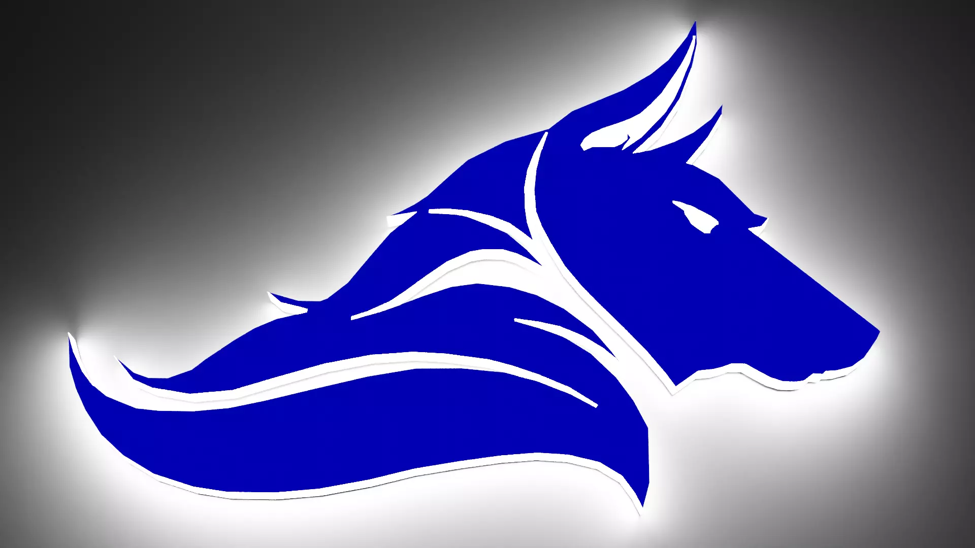 Wolf logo 3D model_0