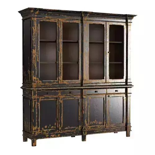 Marjorie Distressed Black Cabinet by Fourhands 3D model