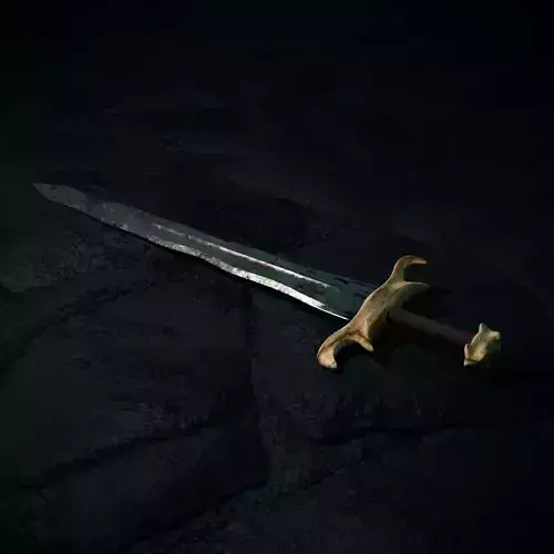 Shortsword with bone hilt Free 3D model