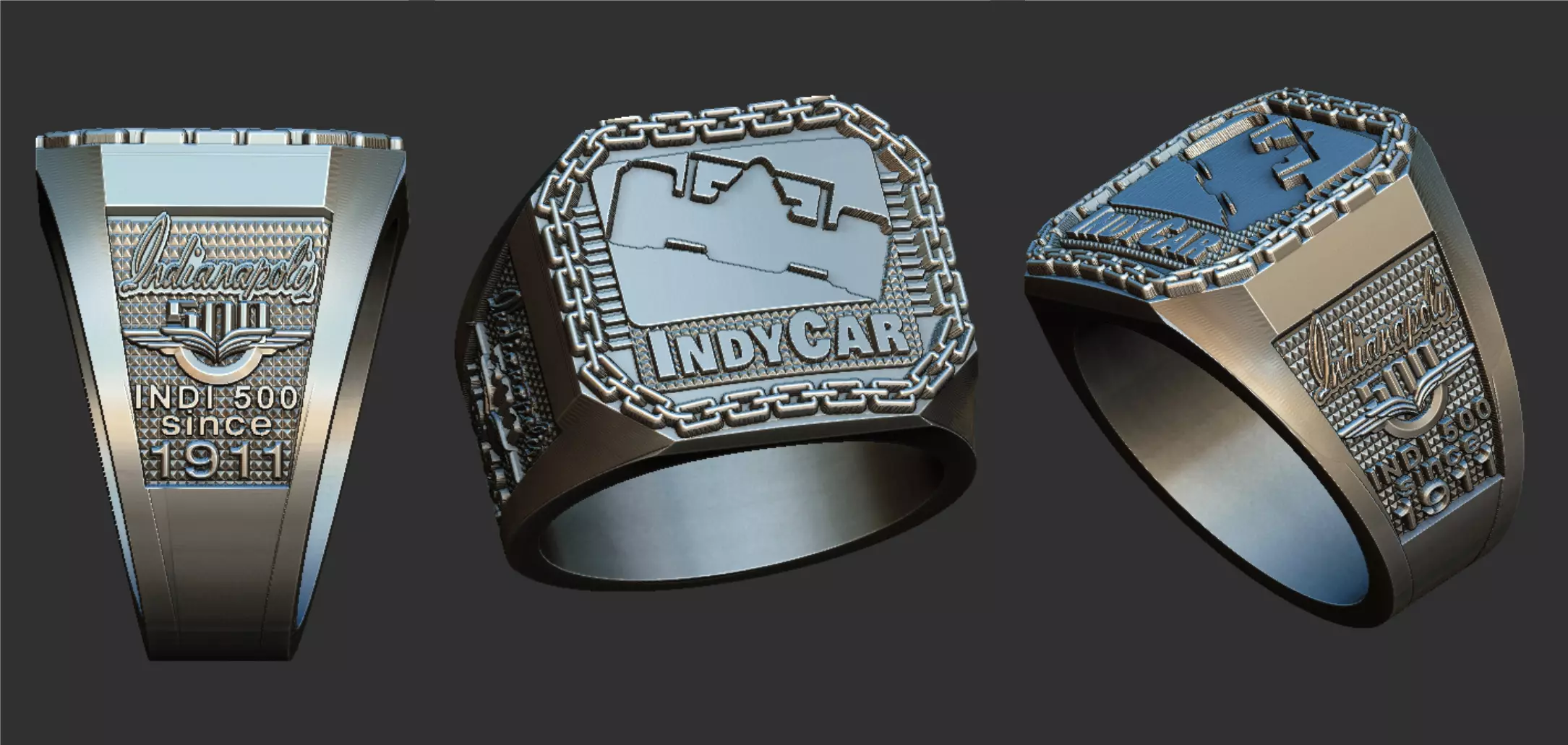 Indy 500 Ring Indianapolis Race 3D print model_0