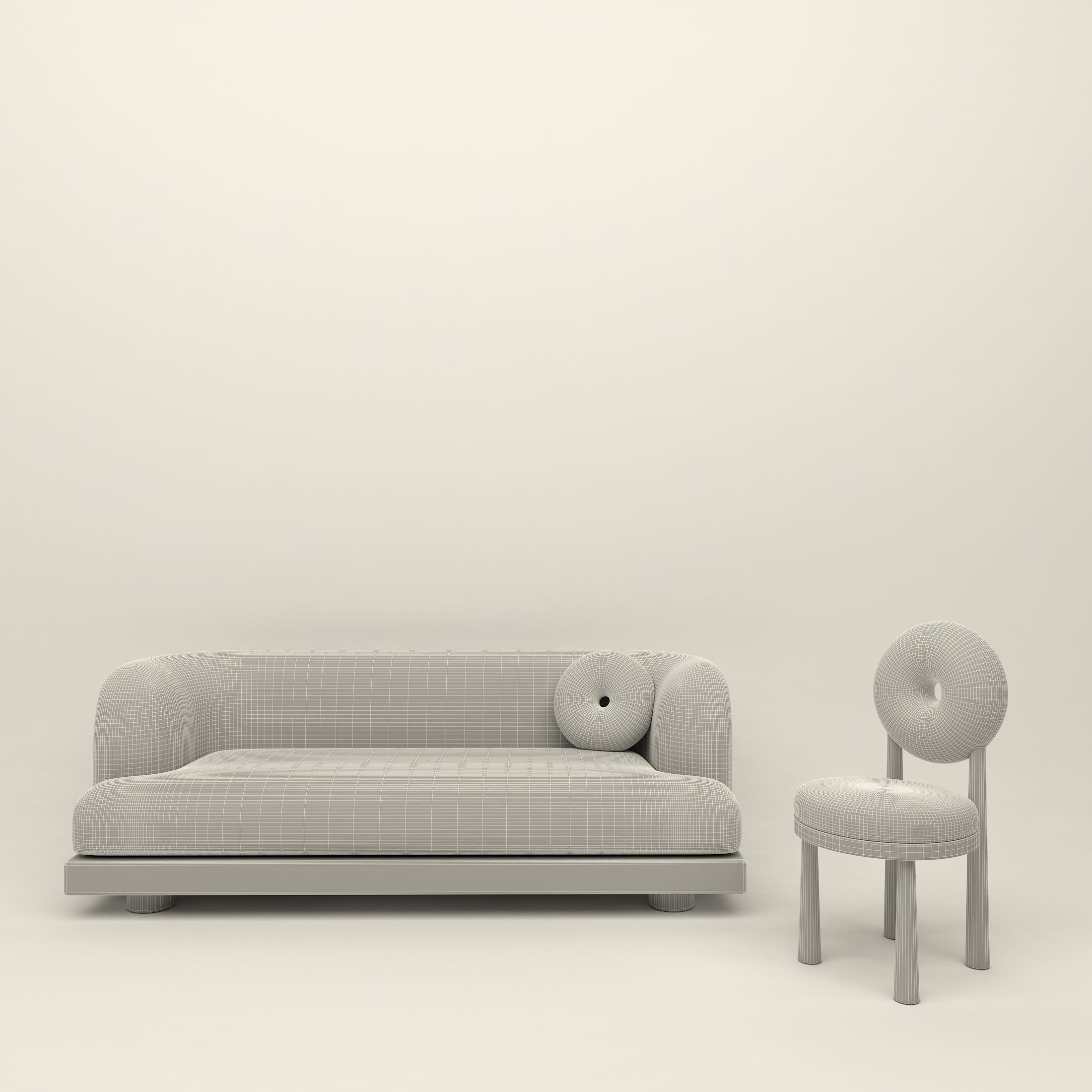 Nomad Sofa - Baba Chair By Emmanuelle Simon 3D model_1