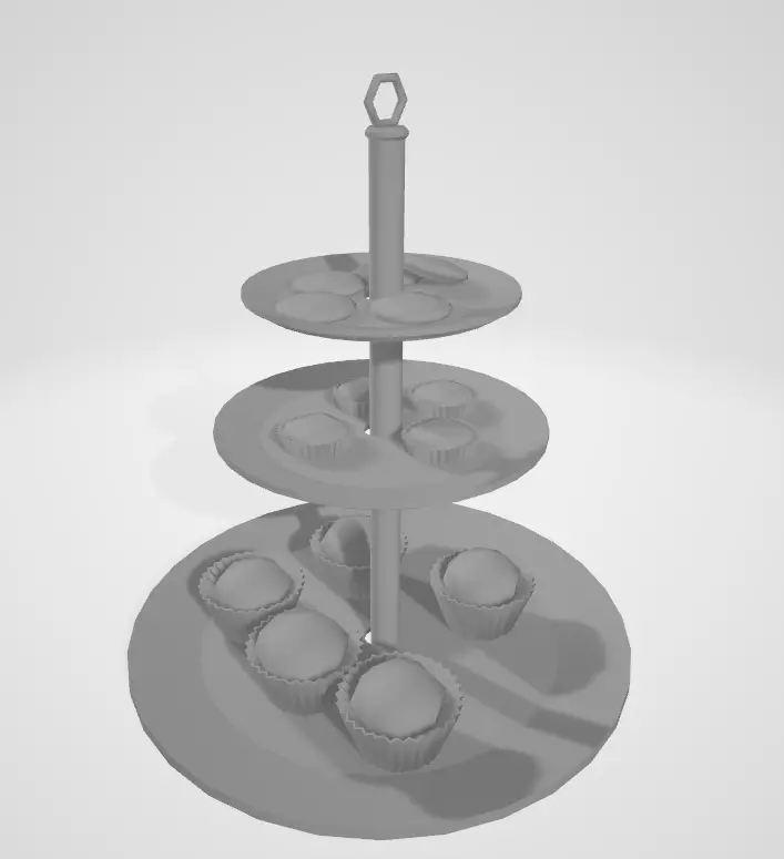 cookies biscuits Low-poly 3D model_0