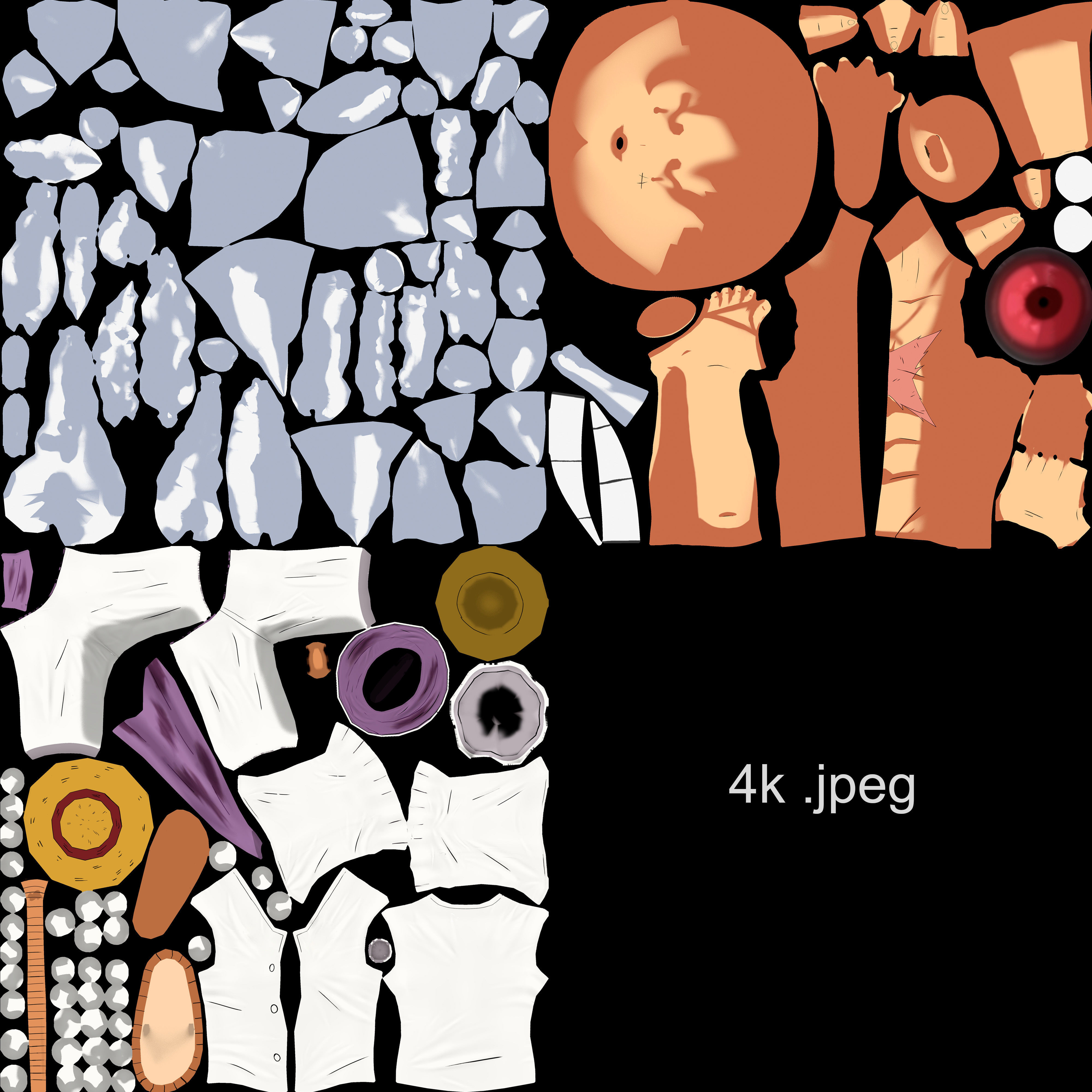 Luffy Gear 5 Low-poly 3D model_25