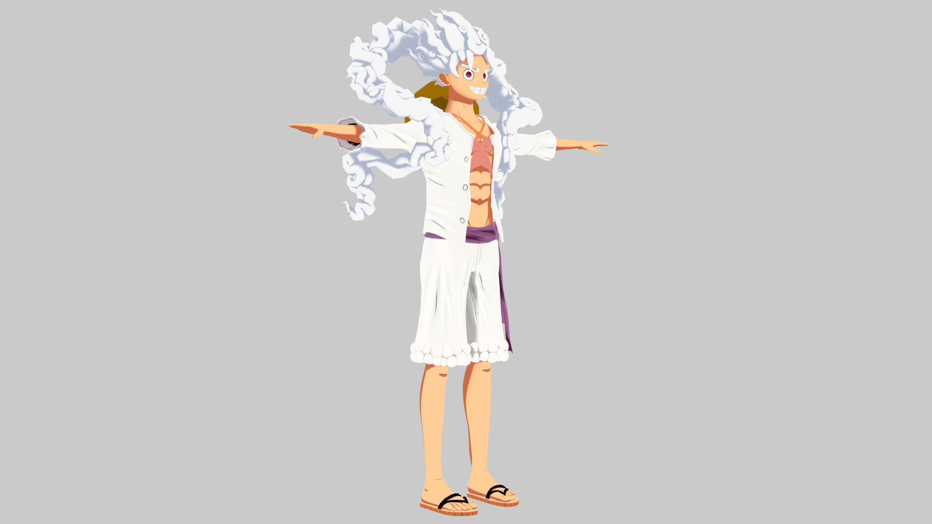 Luffy Gear 5 Low-poly 3D model_6