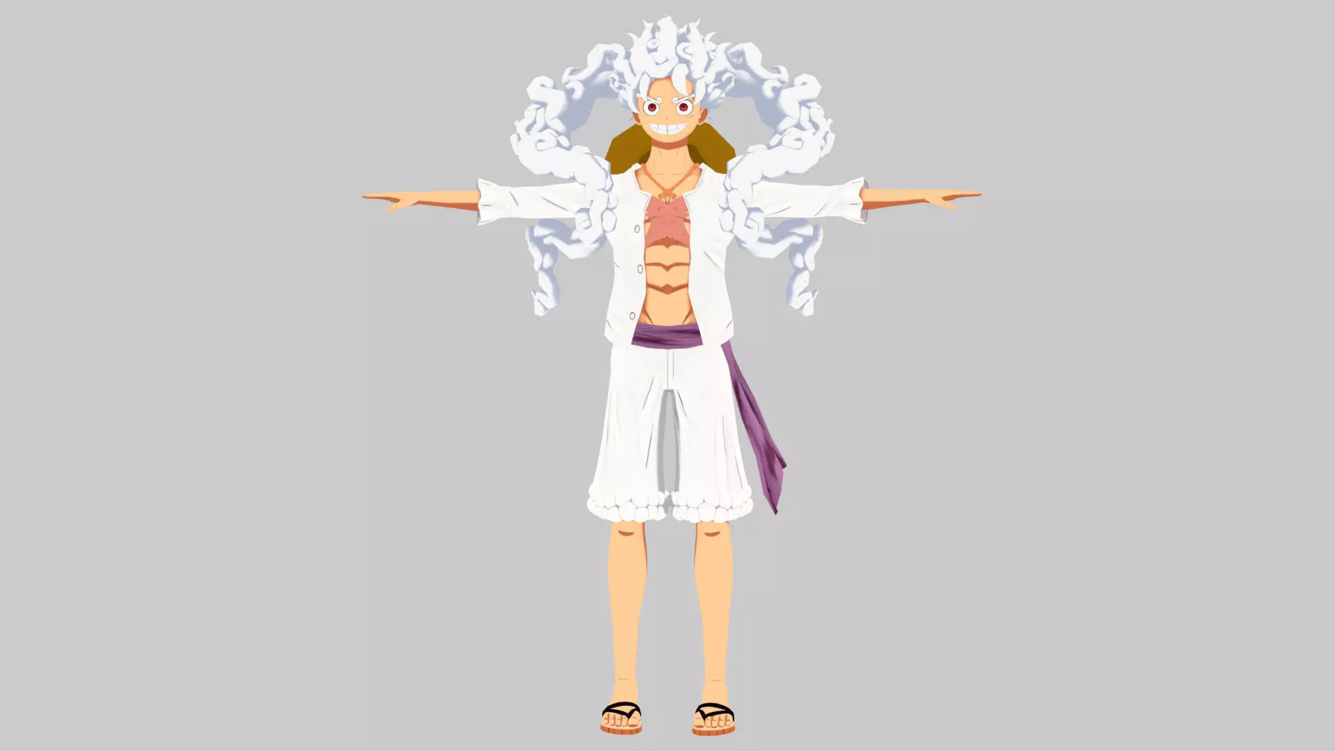 Luffy Gear 5 Low-poly 3D model_0