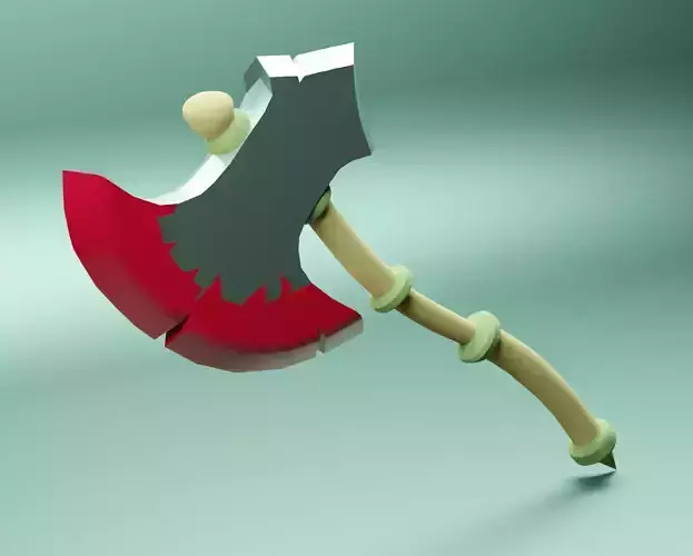 AXE with blood 3D model