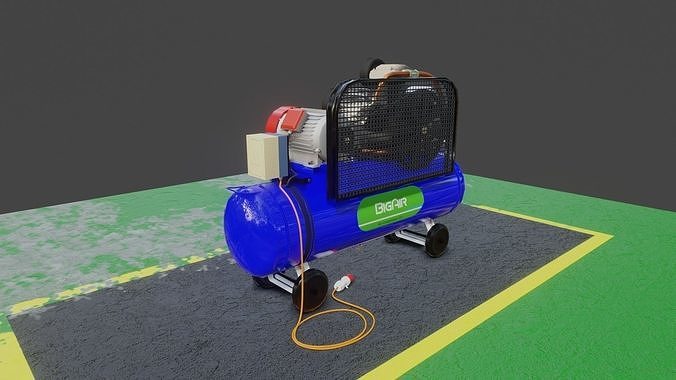 Air Compressor Low-poly 3D model