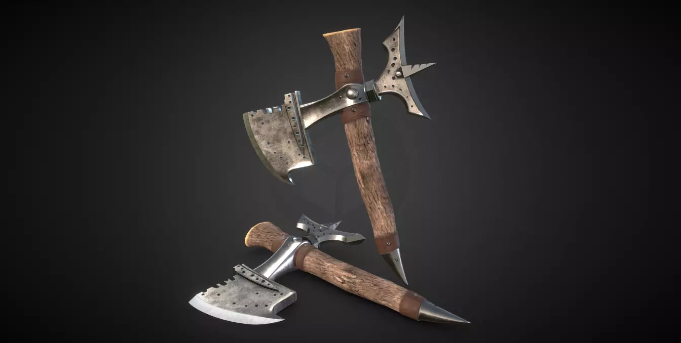 tomahawk Low-poly 3D model_0