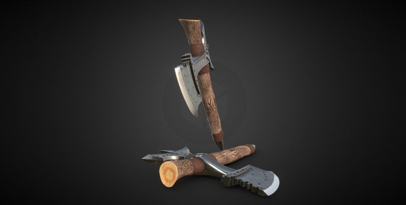 tomahawk Low-poly 3D model_1