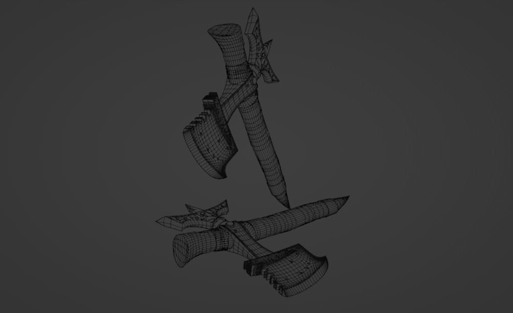 tomahawk Low-poly 3D model_5