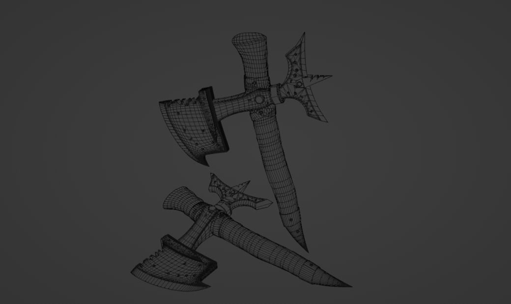 tomahawk Low-poly 3D model_4