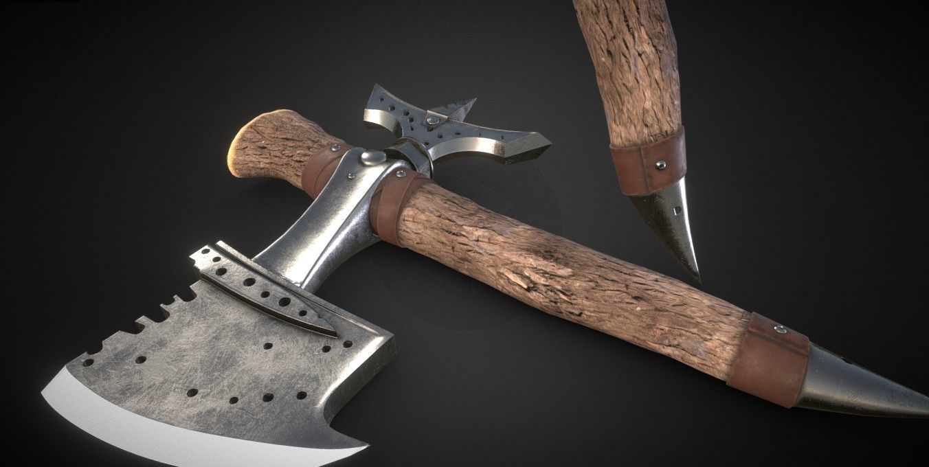 tomahawk Low-poly 3D model_3