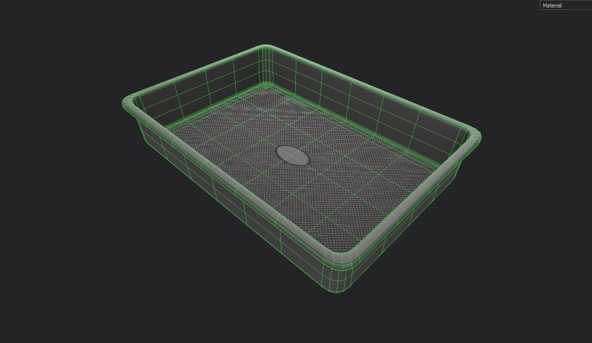 Cookware Set 01 - Baking Pan Low-poly 3D model_1