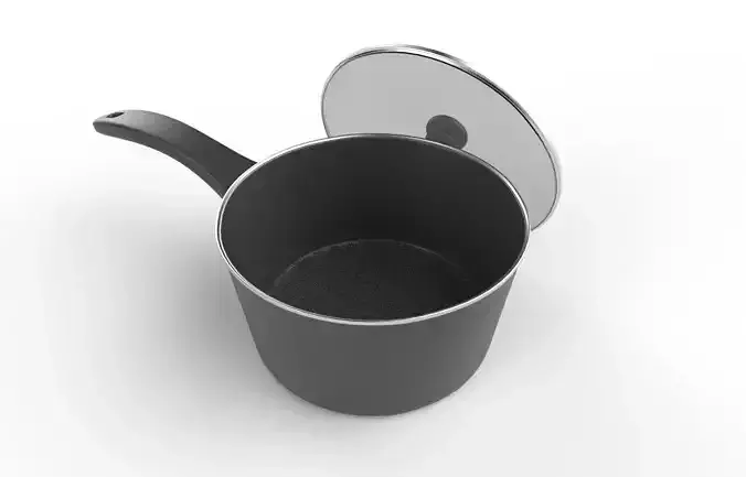 Cookware Set 01 - Pan 01 Low-poly 3D model