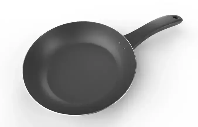 Cookware Set 01 - Frying Pan 8 in Low-poly 3D model