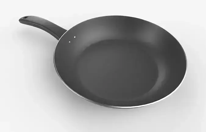 Cookware Set 01 - Frying Pan 10 in Low-poly 3D model