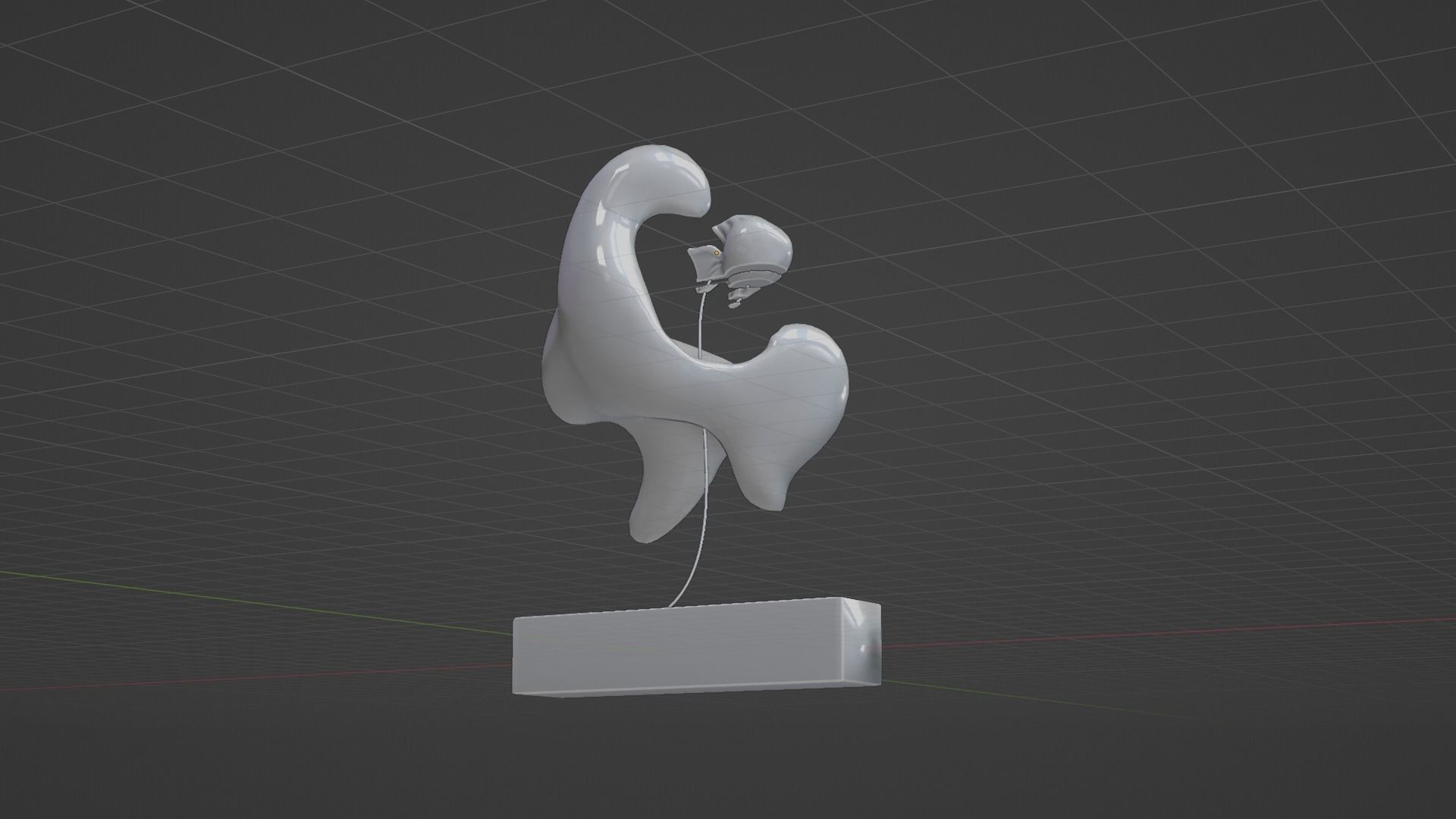 Ethereal Aquatica The Golden Wave Marble Fish Ensemble 3D model_4