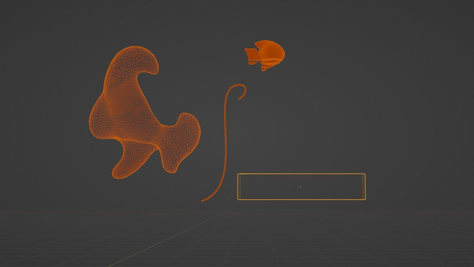 Ethereal Aquatica The Golden Wave Marble Fish Ensemble 3D model_73