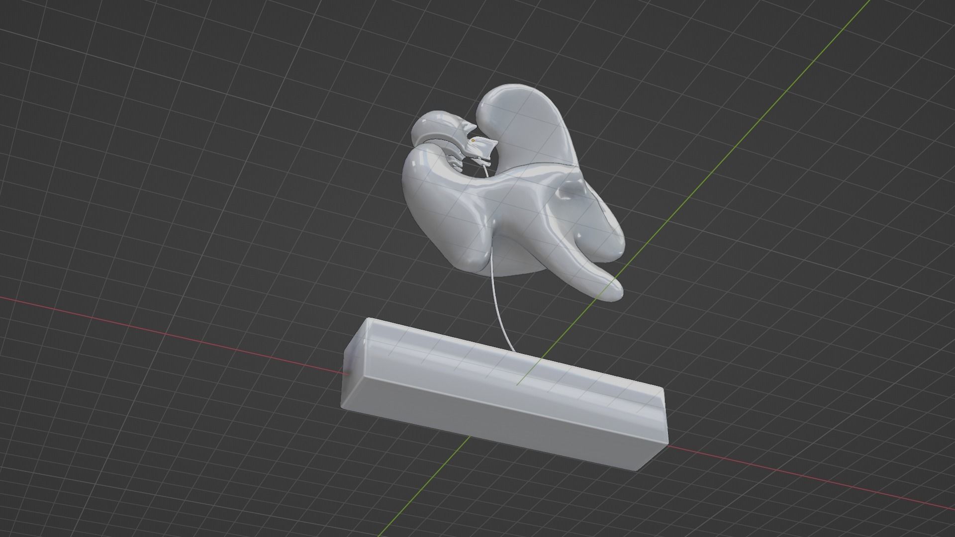 Ethereal Aquatica The Golden Wave Marble Fish Ensemble 3D model_33