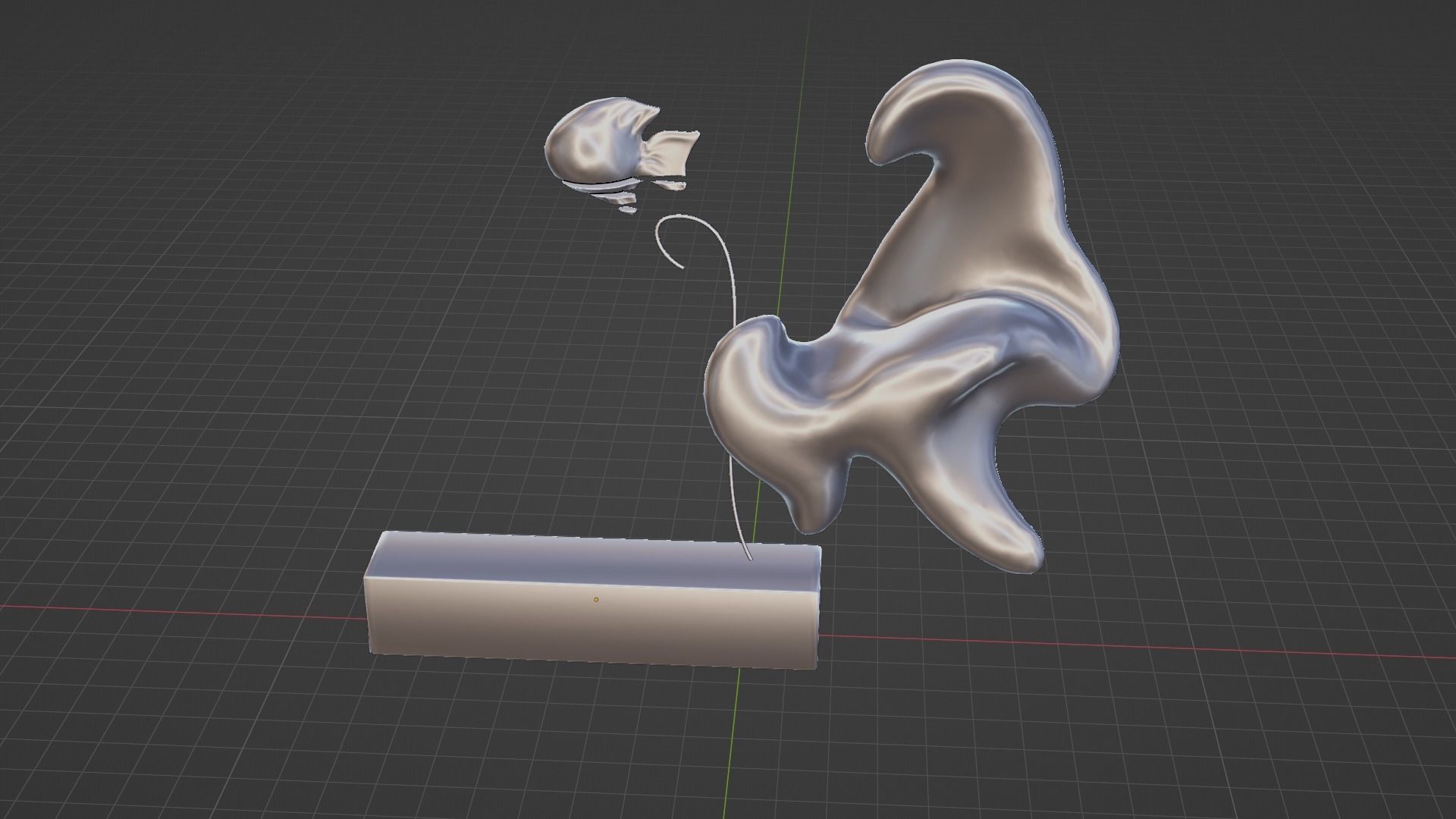 Ethereal Aquatica The Golden Wave Marble Fish Ensemble 3D model_55