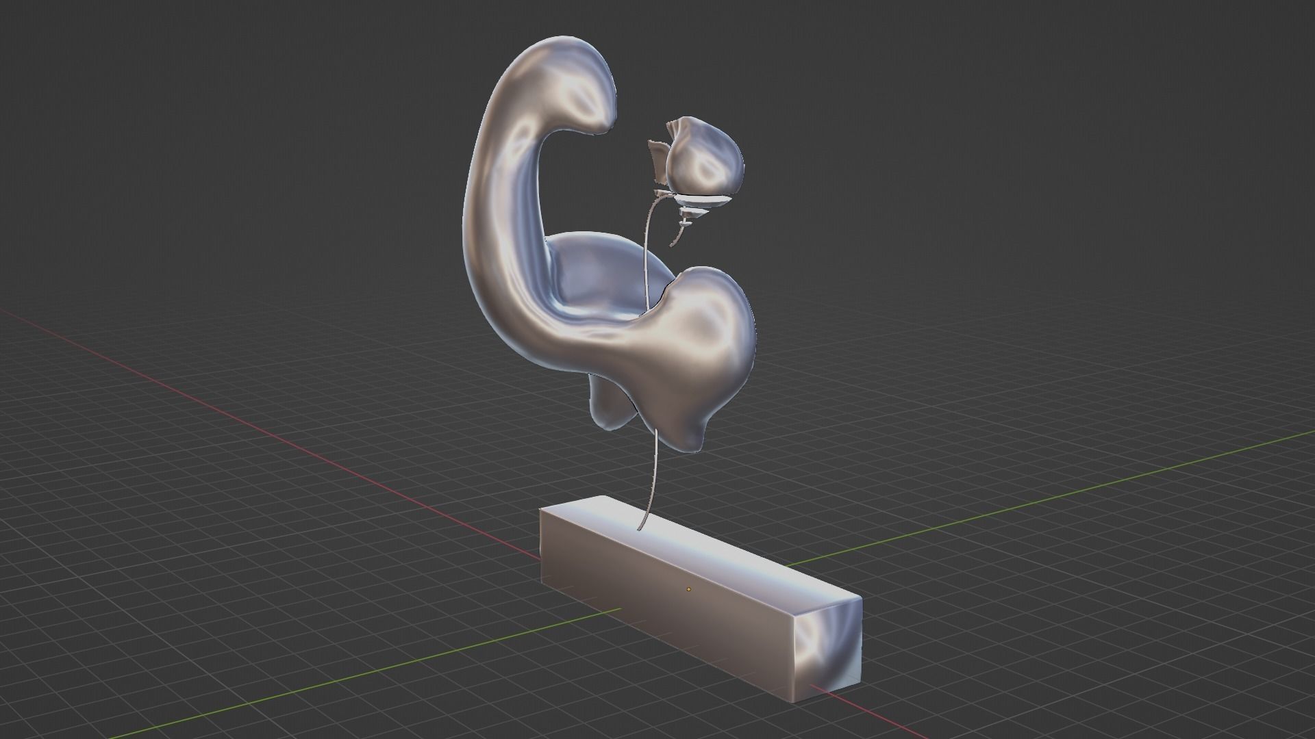 Ethereal Aquatica The Golden Wave Marble Fish Ensemble 3D model_61