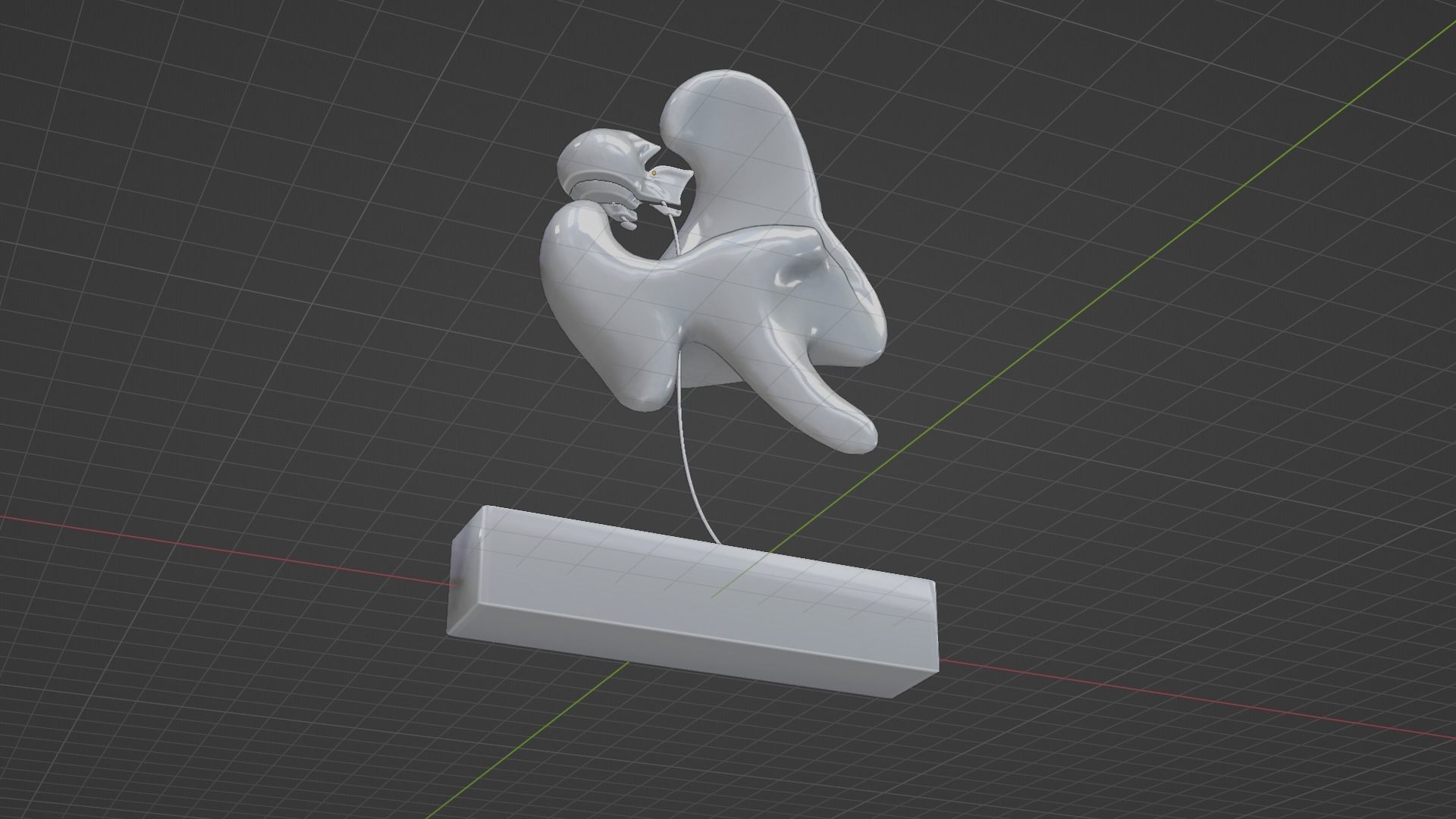 Ethereal Aquatica The Golden Wave Marble Fish Ensemble 3D model_29