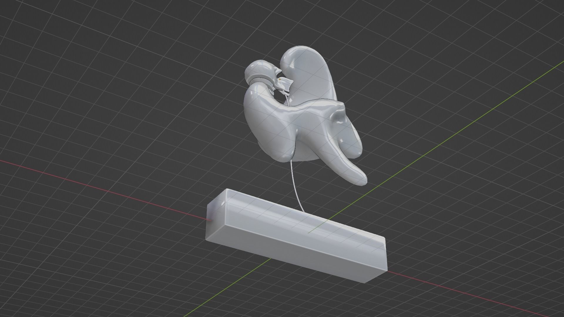 Ethereal Aquatica The Golden Wave Marble Fish Ensemble 3D model_15