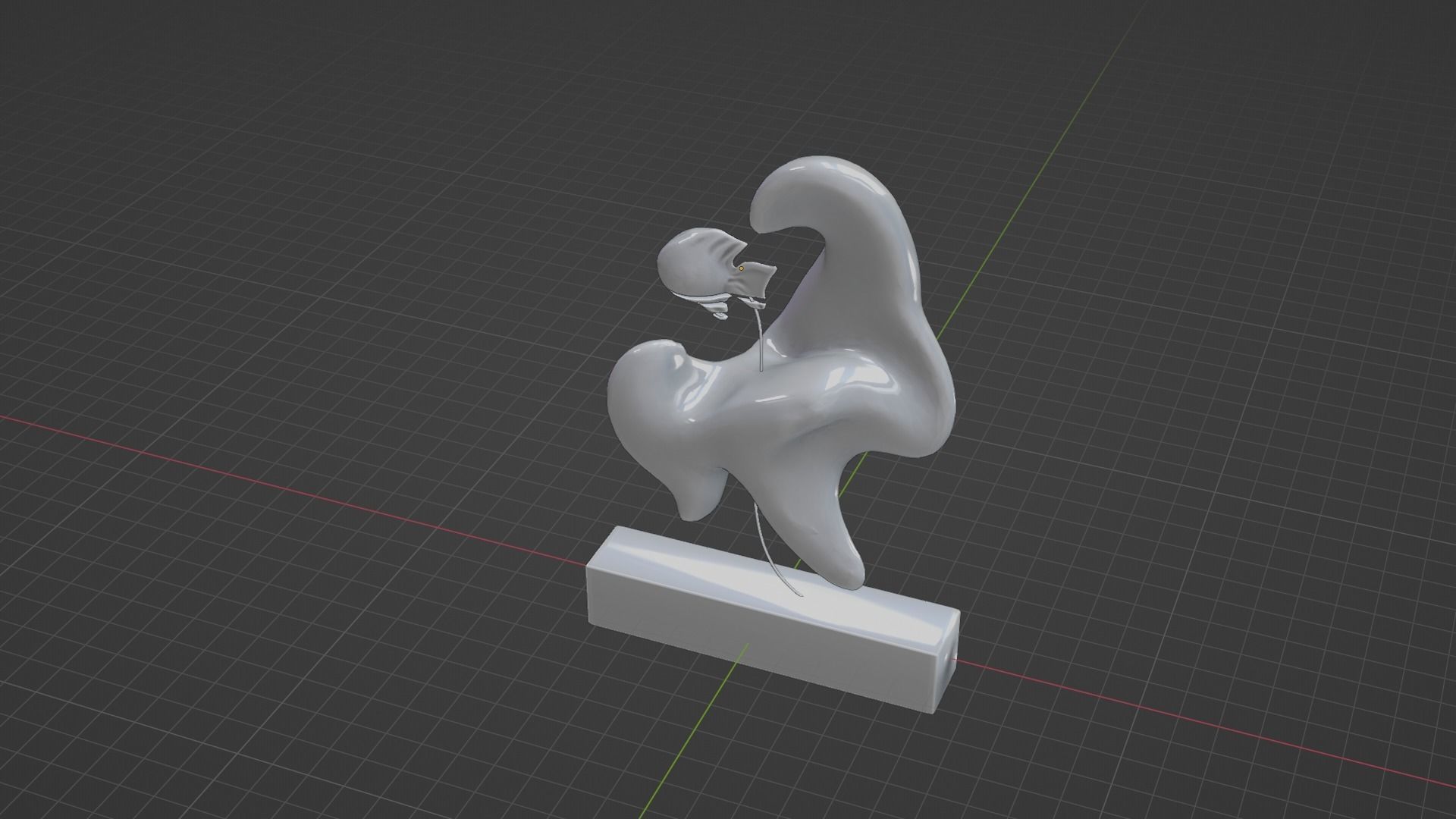 Ethereal Aquatica The Golden Wave Marble Fish Ensemble 3D model_7