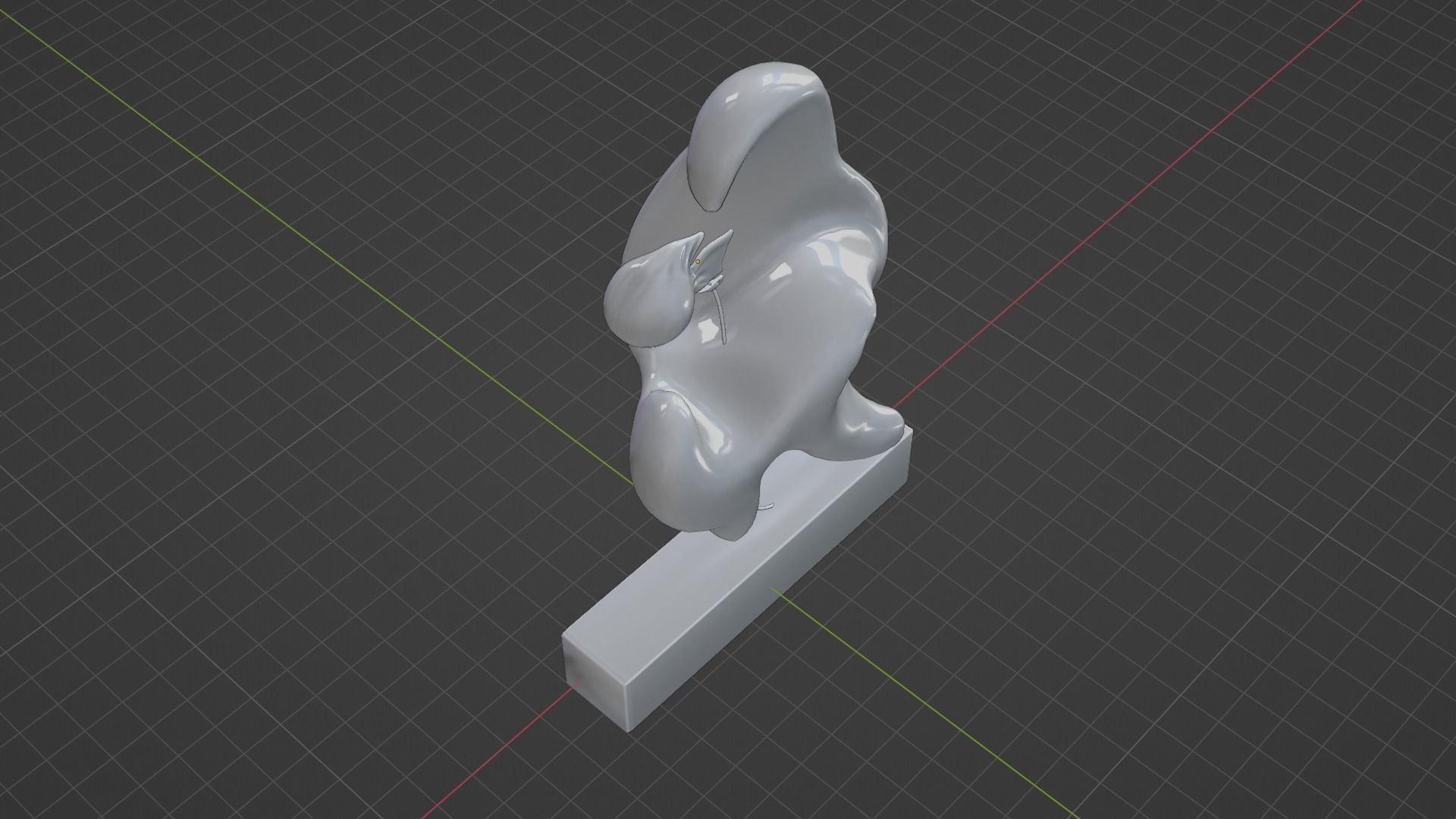 Ethereal Aquatica The Golden Wave Marble Fish Ensemble 3D model_34