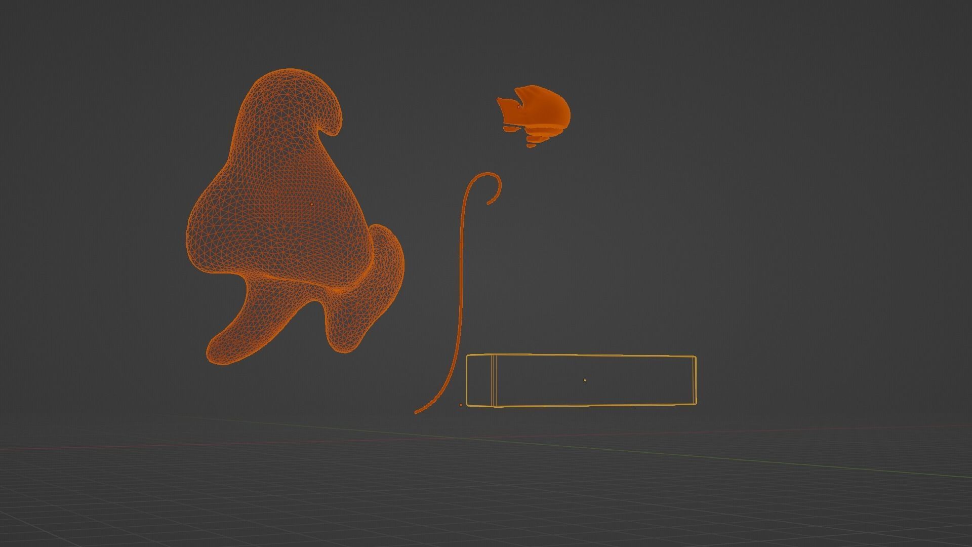 Ethereal Aquatica The Golden Wave Marble Fish Ensemble 3D model_82