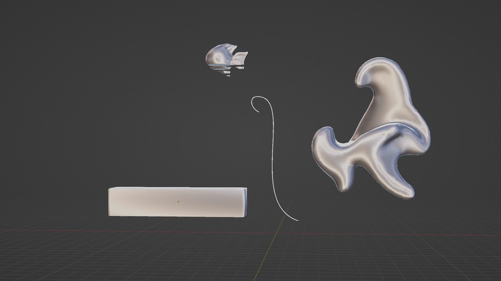 Ethereal Aquatica The Golden Wave Marble Fish Ensemble 3D model_39