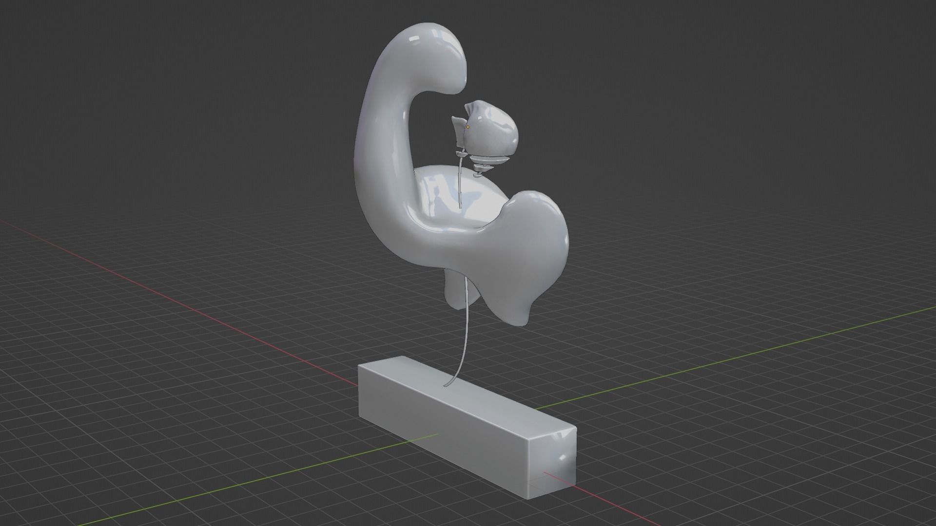 Ethereal Aquatica The Golden Wave Marble Fish Ensemble 3D model_40