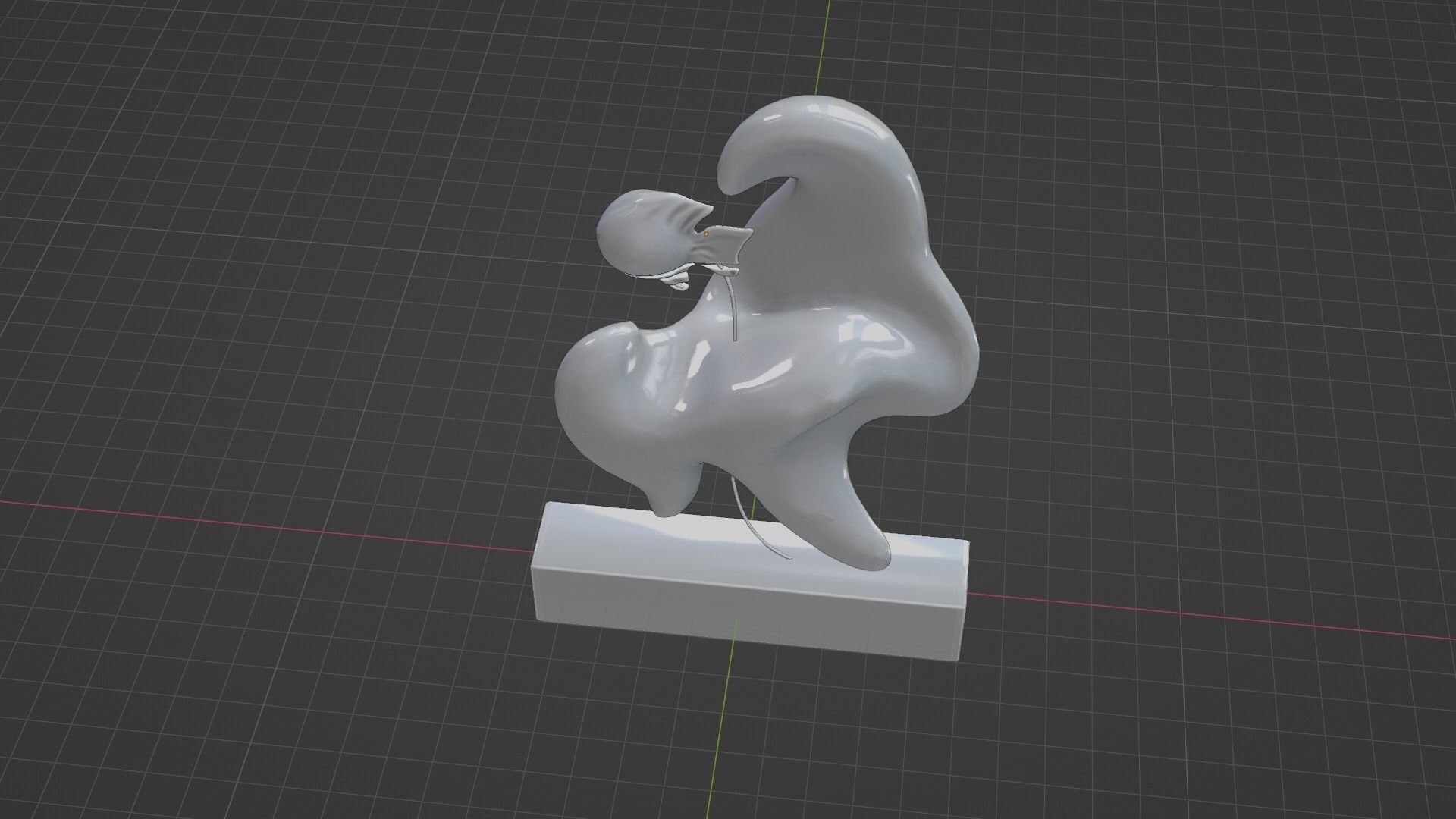 Ethereal Aquatica The Golden Wave Marble Fish Ensemble 3D model_19