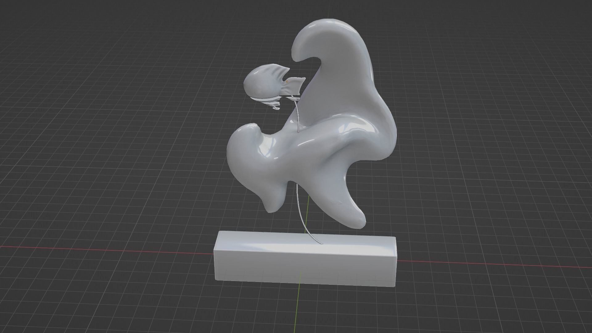 Ethereal Aquatica The Golden Wave Marble Fish Ensemble 3D model_28