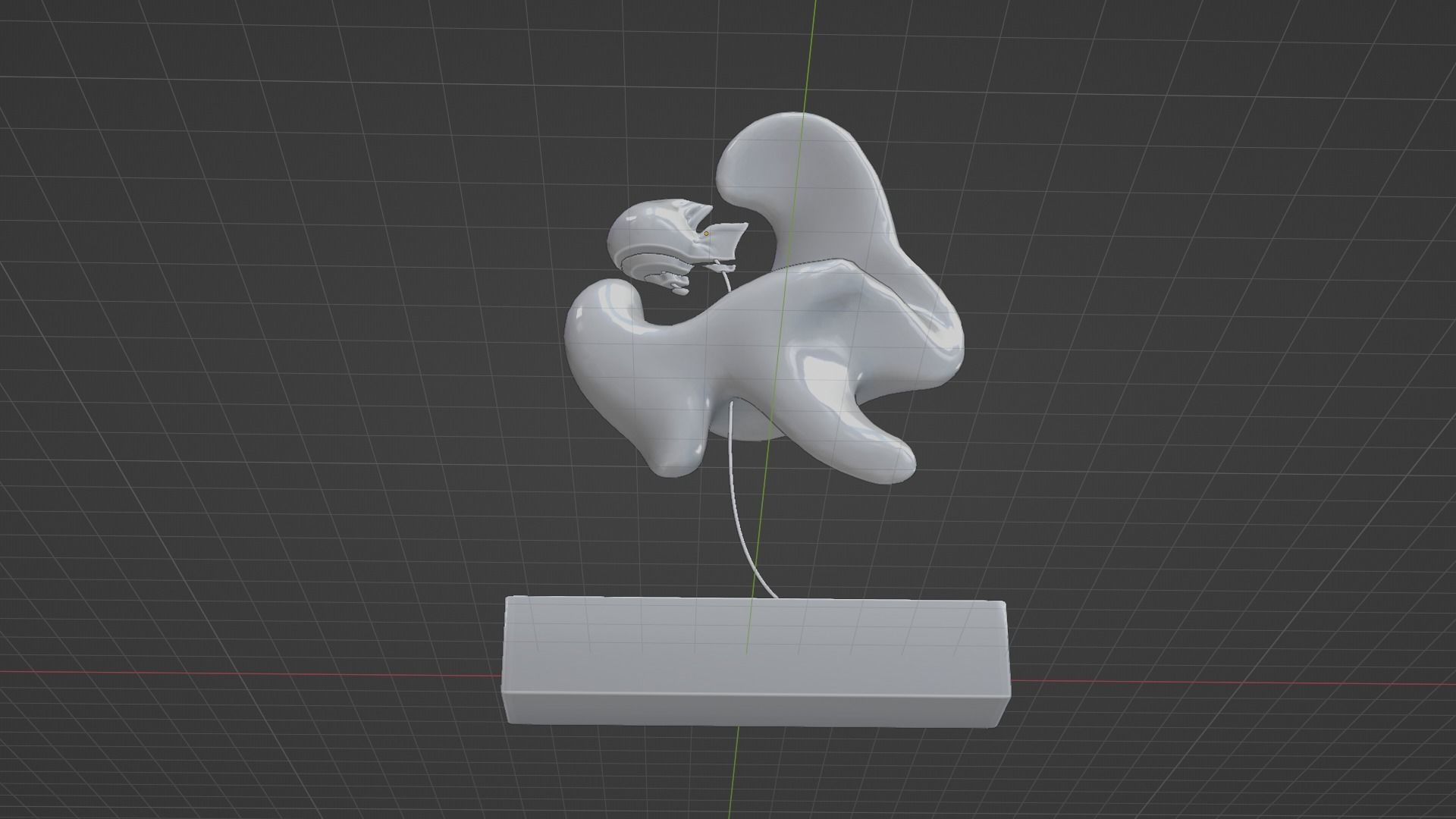 Ethereal Aquatica The Golden Wave Marble Fish Ensemble 3D model_9