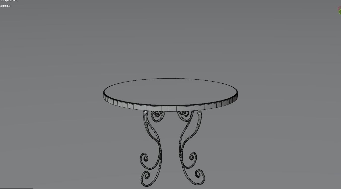 a simple-designed table  Free 3D model_1