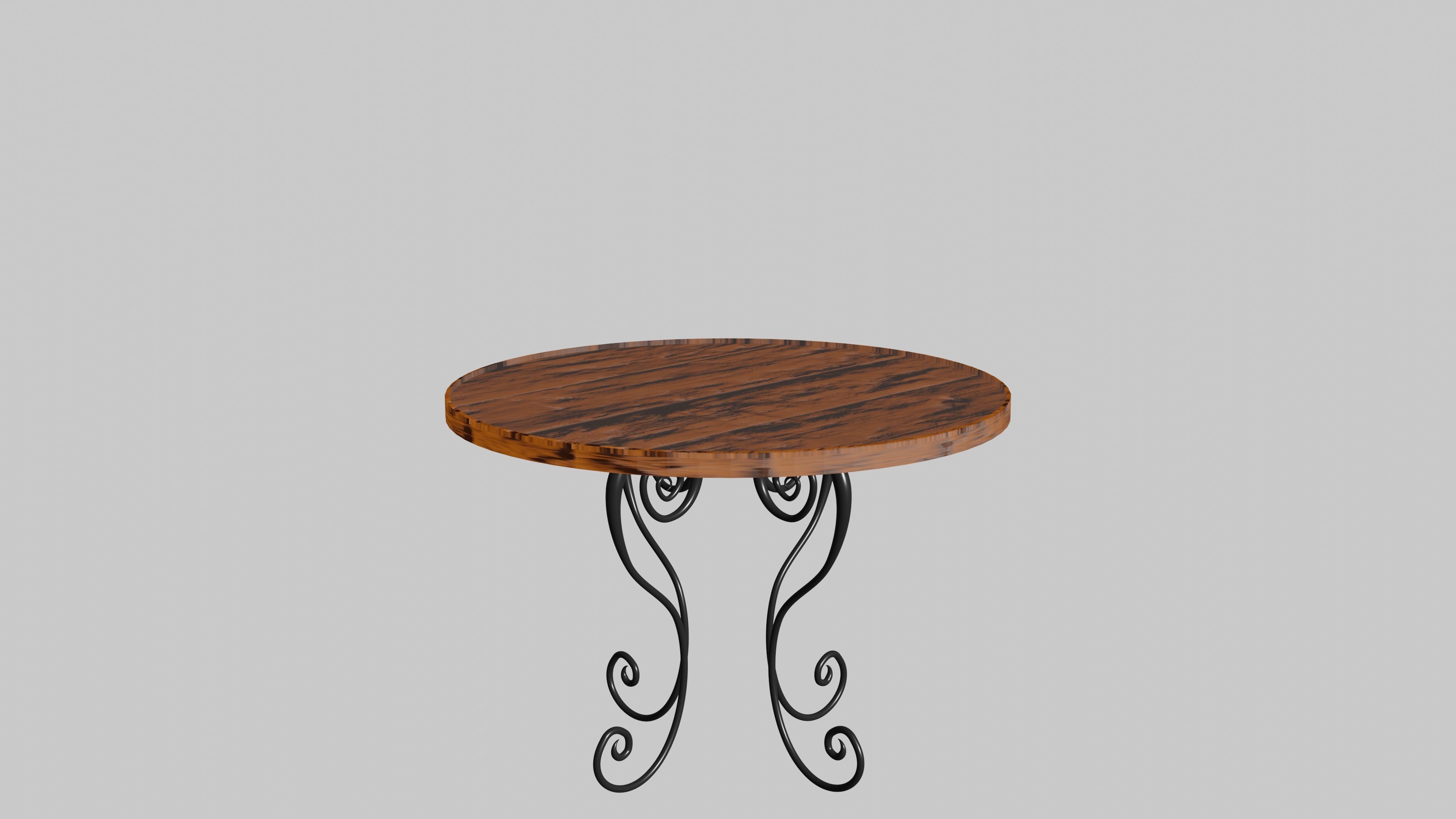 a simple-designed table  Free 3D model_4