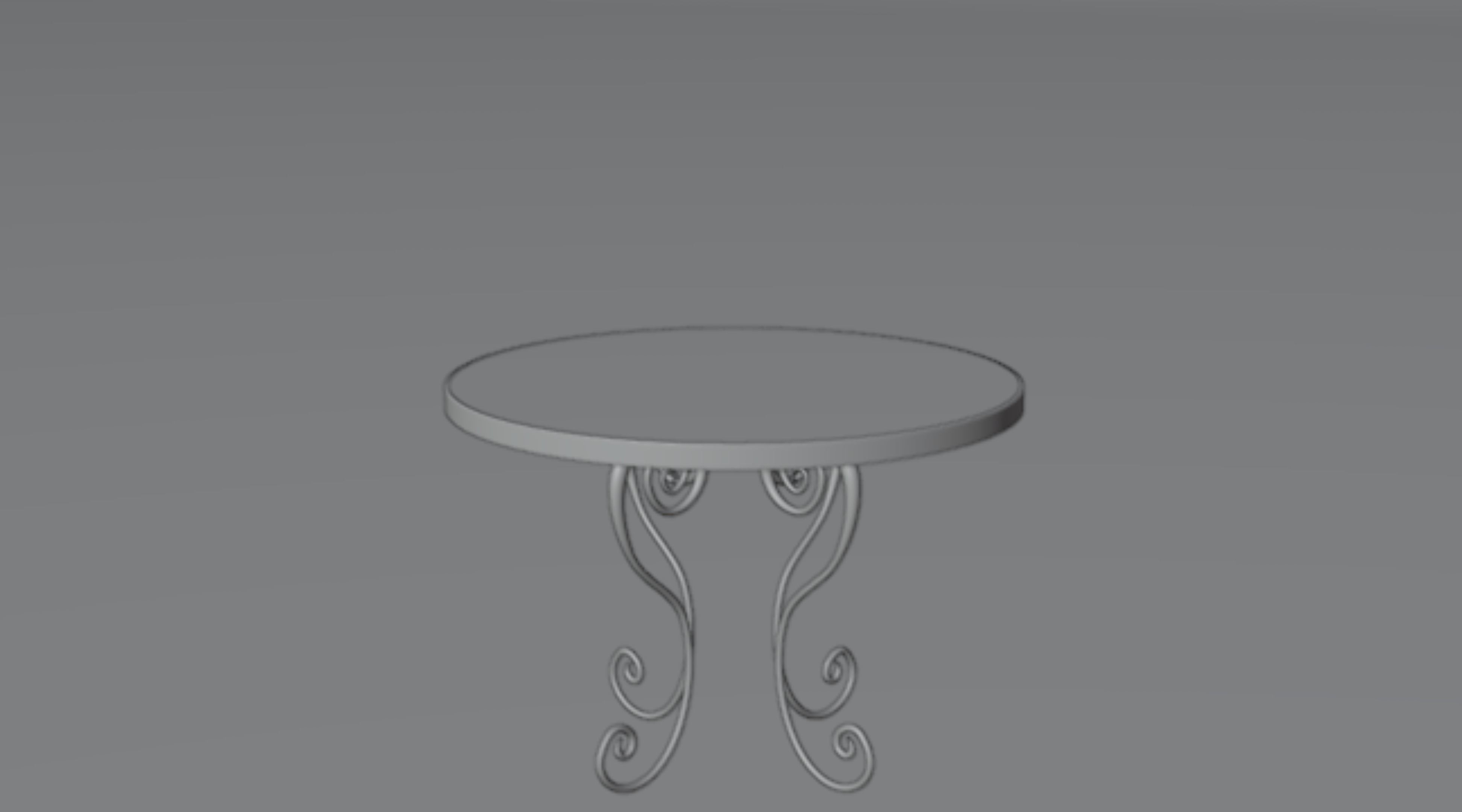 a simple-designed table  Free 3D model_3