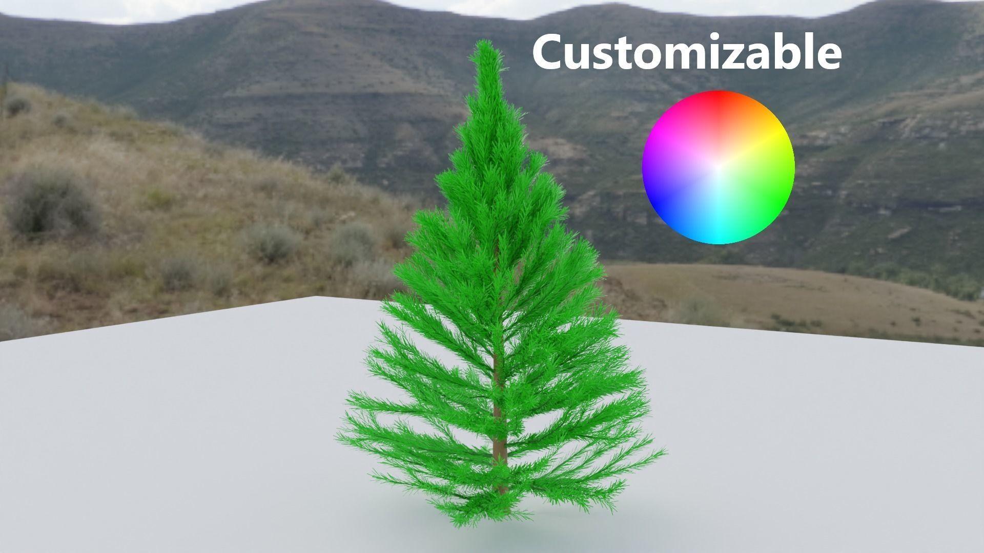 Small Pine Tree Made by Blender Low-poly 3D model_1