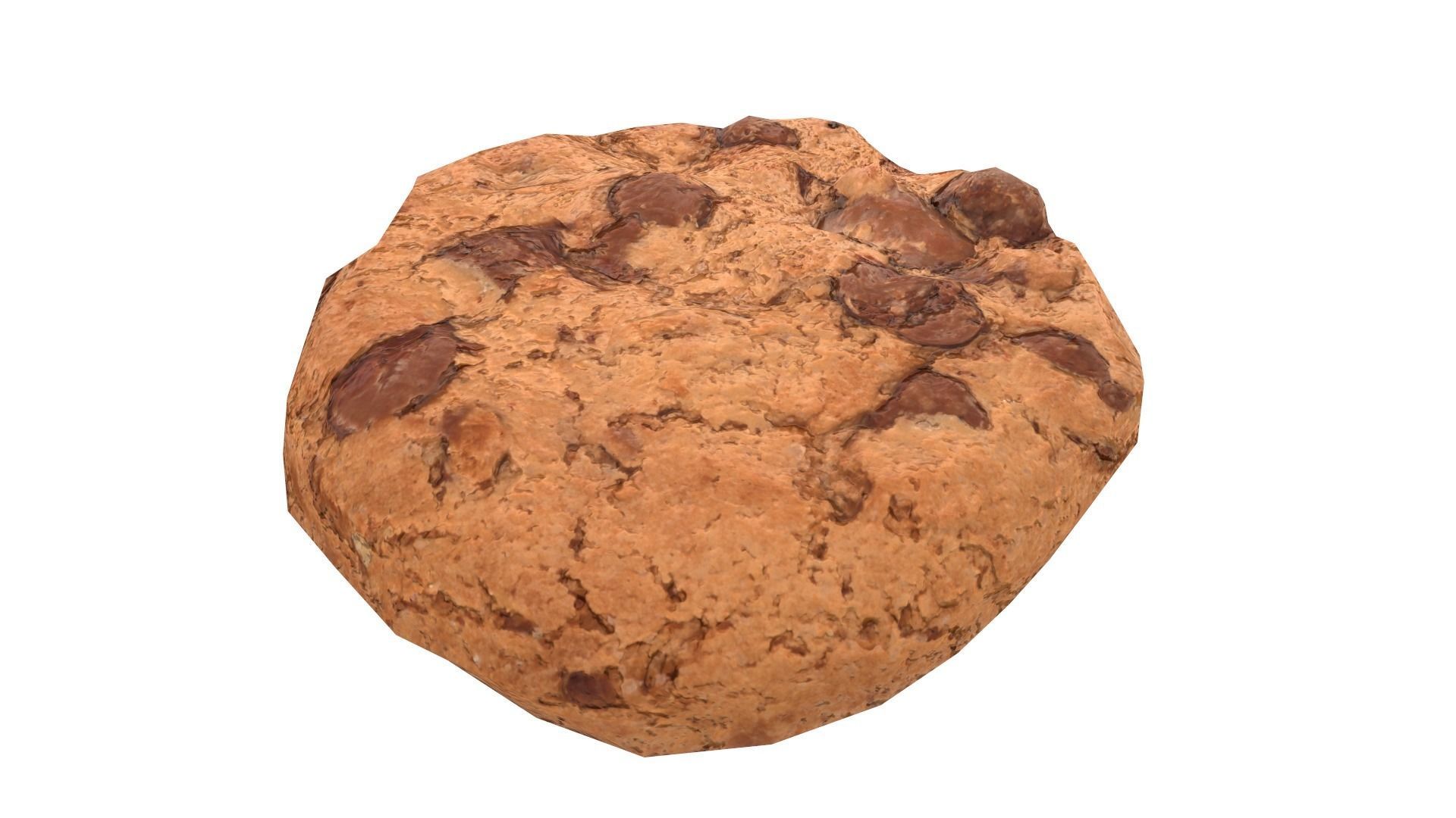 Chocolate Chip Cookie Lowpoly with game ready 3d Model Low-poly 3D model_4