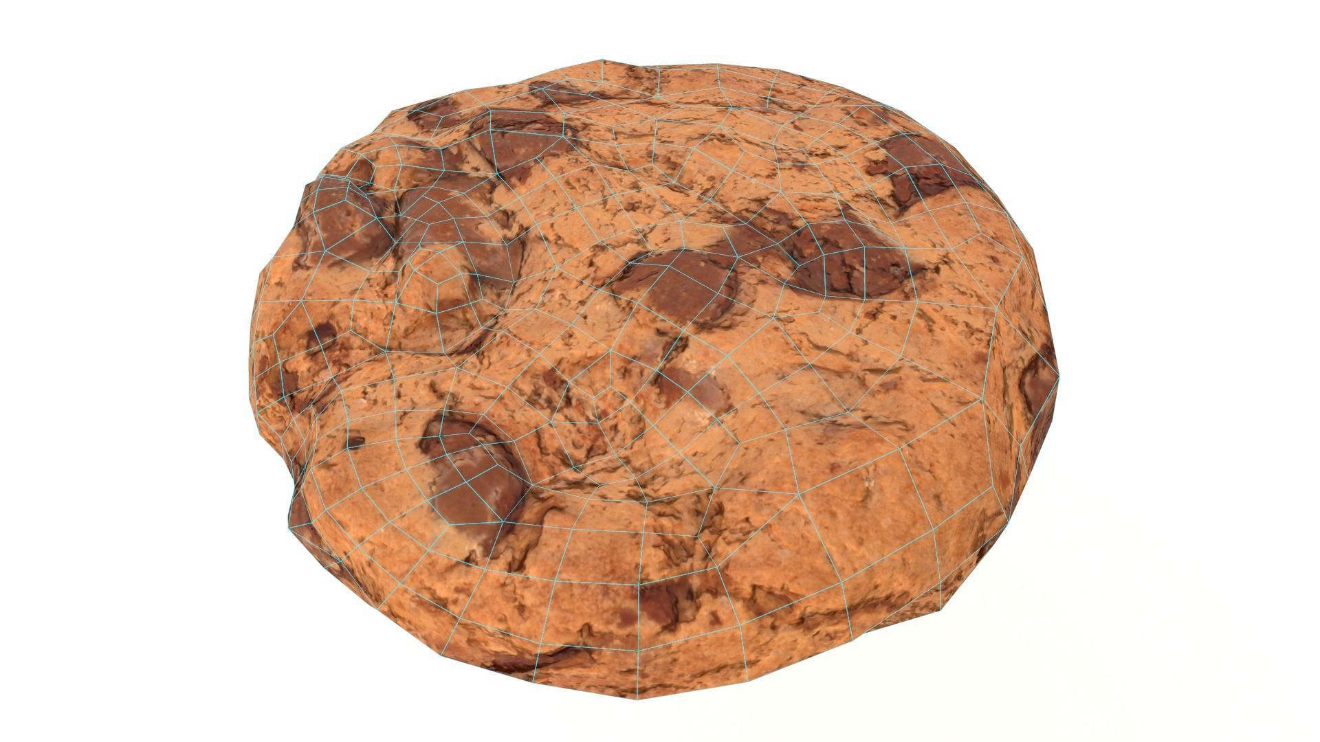 Chocolate Chip Cookie Lowpoly with game ready 3d Model Low-poly 3D model_15