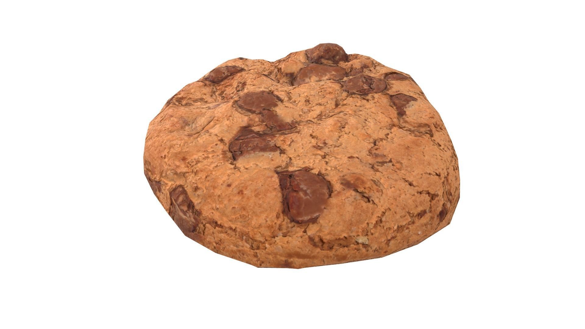 Chocolate Chip Cookie Lowpoly with game ready 3d Model Low-poly 3D model_3