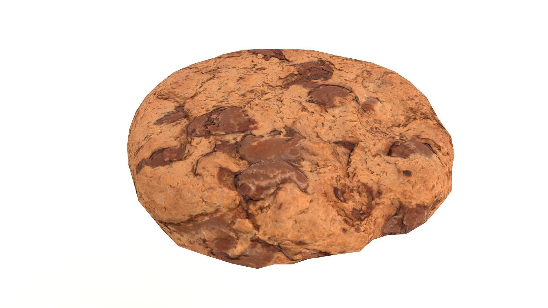 Chocolate Chip Cookie Lowpoly with game ready 3d Model Low-poly 3D model_6