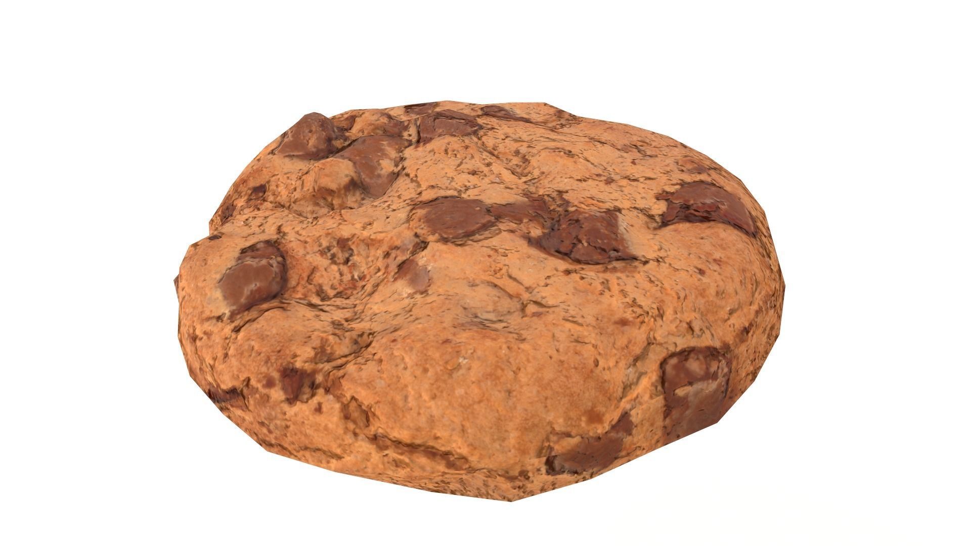 Chocolate Chip Cookie Lowpoly with game ready 3d Model Low-poly 3D model_8